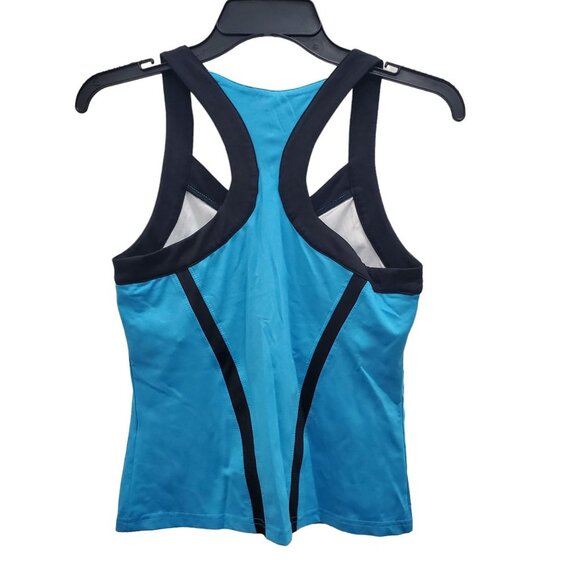 Bolle High Performance Women's Blue Black Stripe Built in Bra Athletic Tank Sz S - Picture 5 of 5